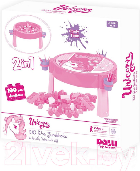 Изображение товара Развивающий игровой стол Dolu Unicorn JumBloks с конструктором / 2572