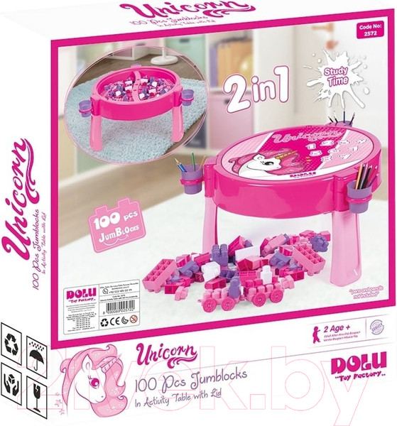 Изображение товара Развивающий игровой стол Dolu Unicorn JumBloks с конструктором / 2572