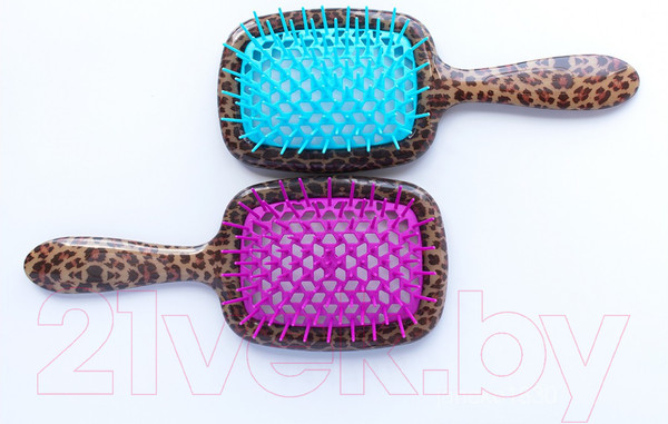 Изображение товара Расческа-массажер Janeke Superbrush SP230 MAC (леопард/малиновый)