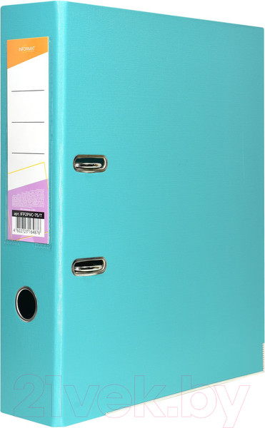 Изображение товара Папка-регистратор inФормат IFP2PVC-75/T (бирюзовый)