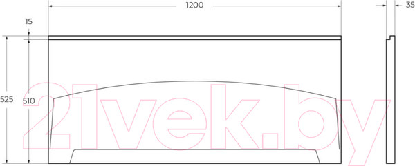 Изображение товара Экран для ванны Cezares ECO-120-F-SCR-W37