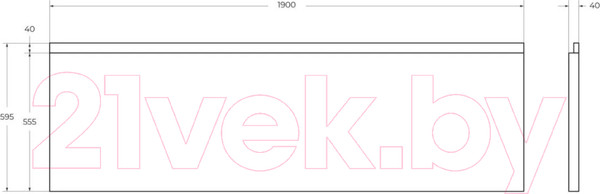 Изображение товара Экран для ванны Cezares PLANE-190-F-SCR-W37