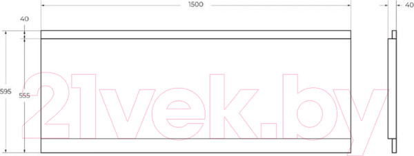 Изображение товара Экран для ванны Cezares EMP-150-F-SCR-W37