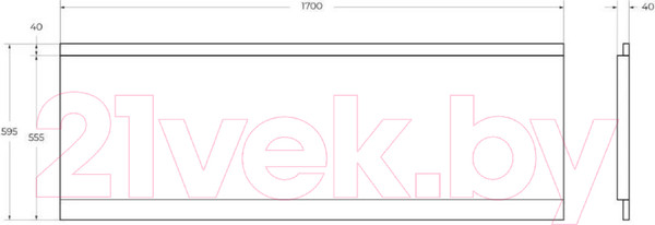 Изображение товара Экран для ванны Cezares EMP-170-F-SCR-W37