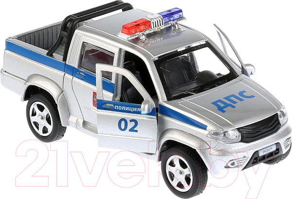 Изображение товара Автомобиль игрушечный Технопарк Uaz Pickup Полиция / PICKUP-P