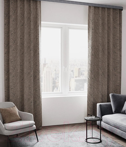 Изображение товара Штора LEGRAND Бриз 200x260 / 58119075 (черный/бежевый)