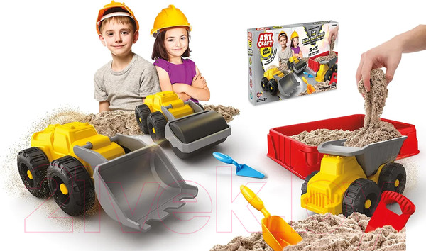 Изображение товара Набор для лепки Art Sand Большая стройка / 03727 (750г)