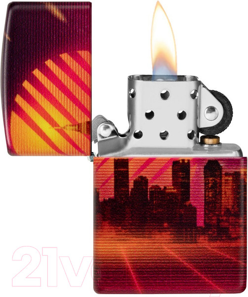Изображение товара Зажигалка Zippo Cyber City / 48505 (оранжевый)