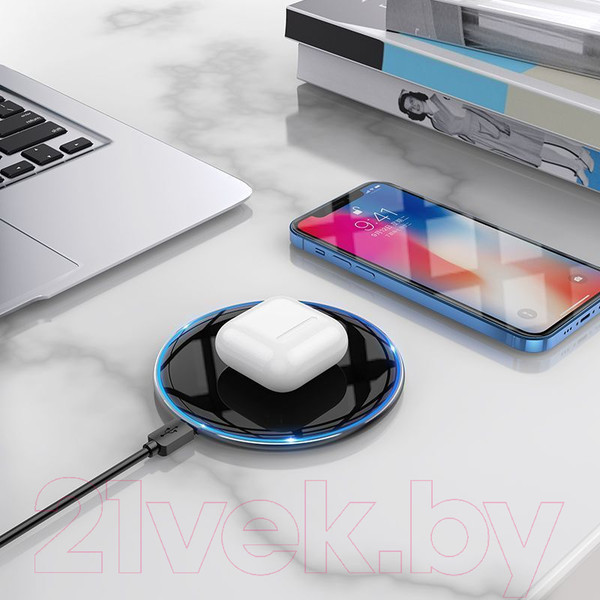 Изображение товара Зарядное устройство беспроводное Hoco CW6 (черный)