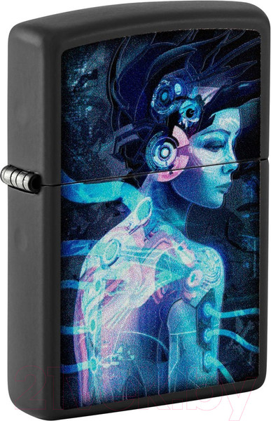 Изображение товара Зажигалка Zippo Cyborg Woman / 48517 (черный)