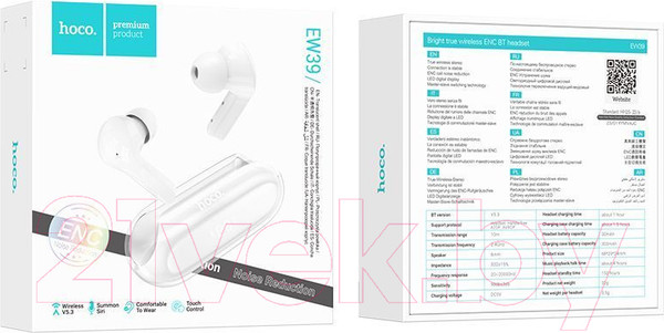 Изображение товара Беспроводные наушники Hoco EW39 TWS (белый)