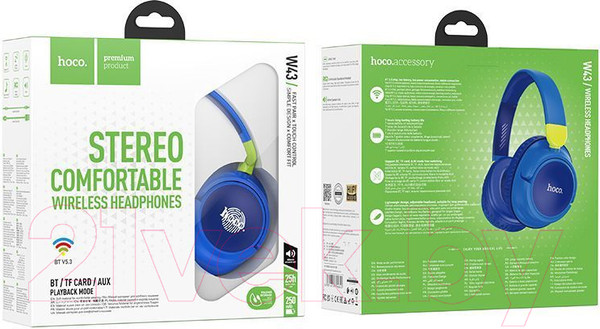Изображение товара Беспроводные наушники Hoco W43 (синий)