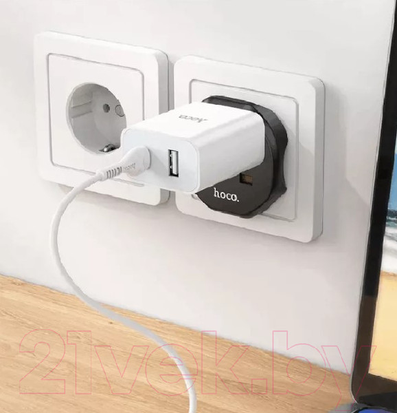 Изображение товара Переходник сетевой Hoco AC6 (черный)