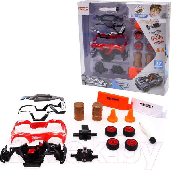 Изображение товара Конструктор инерционный Funky Toys Машинка / YS0281480 (красный)