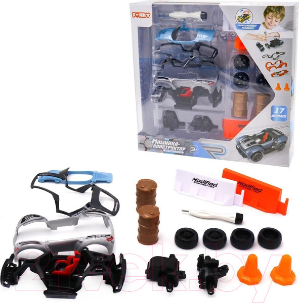 Изображение товара Конструктор инерционный Funky Toys Машинка / YS0281479 (серый)