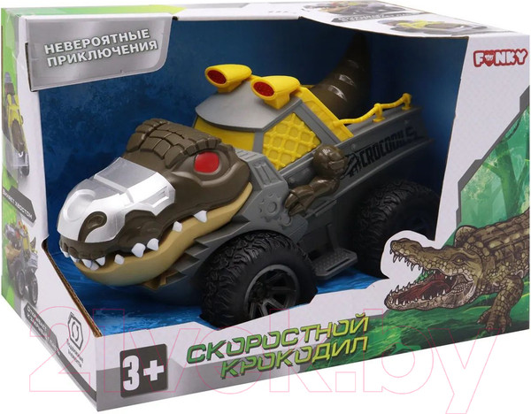 Изображение товара Автомобиль игрушечный Funky Toys Крокодил / FT0735702 (коричневый)