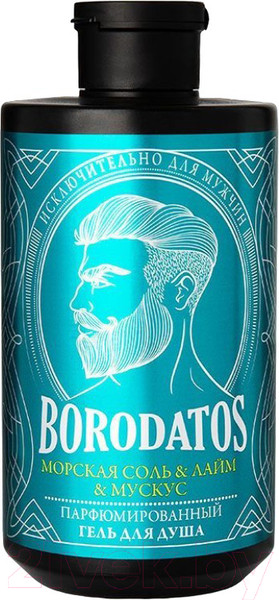 Изображение товара Гель для душа Borodatos Морская соль, лайм, мускус Парфюмированный (400мл)