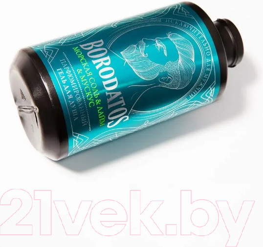 Изображение товара Гель для душа Borodatos Морская соль, лайм, мускус Парфюмированный (400мл)