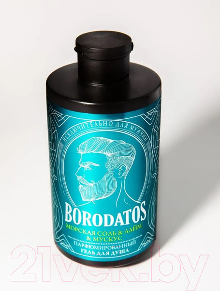 Изображение товара Гель для душа Borodatos Морская соль, лайм, мускус Парфюмированный (400мл)