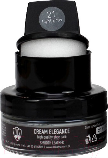 Изображение товара Крем для обуви Coccine Cream Elegance с губкой (50мл, светло-серый)