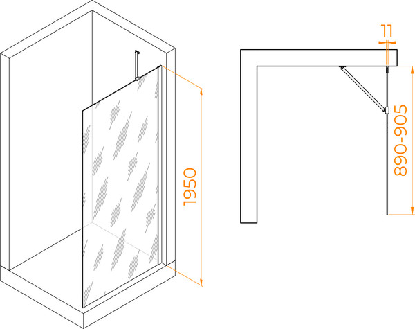Изображение товара Душевая стенка RGW WA-102-B / 351010209-14