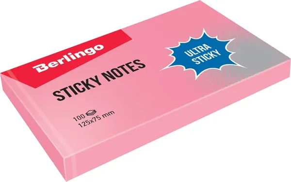 Изображение товара Блок для записей Berlingo Ultra Sticky / LSn_39303 (розовый)
