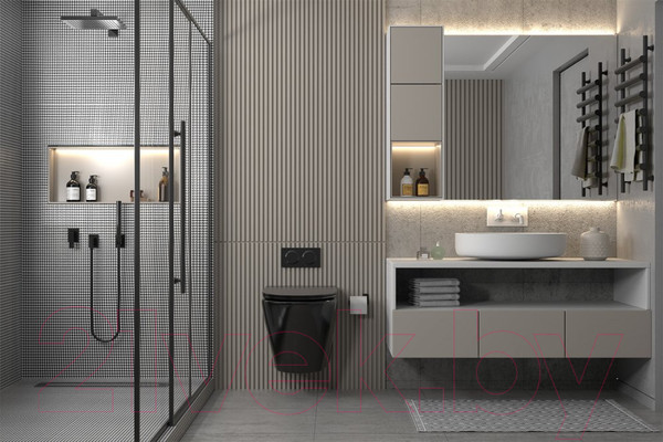 Изображение товара Унитаз подвесной Abber Bequem AC1102MB (черный матовый)