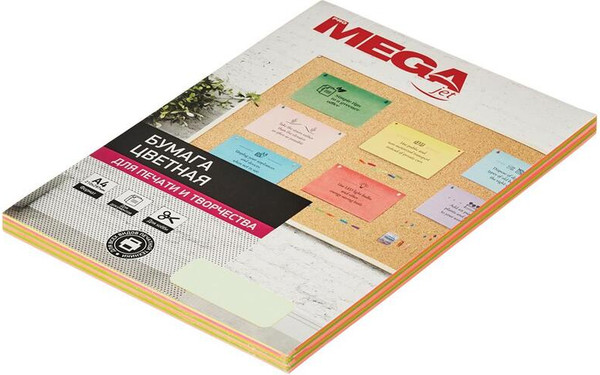 Изображение товара Бумага ProMega 866185 (A4, 100л, микс пастель)