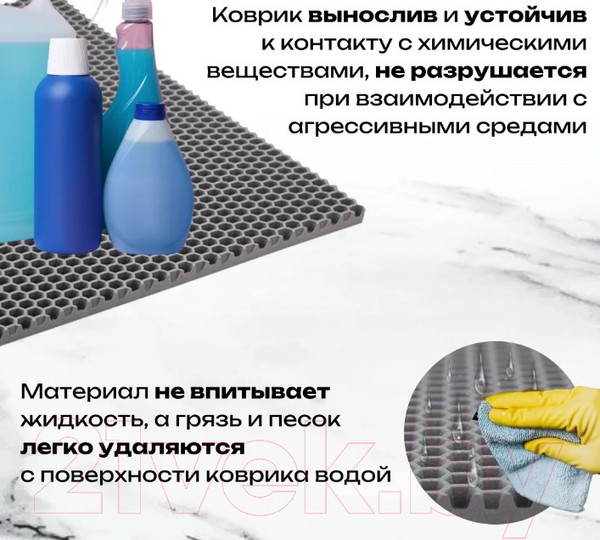 Изображение товара Коврик грязезащитный SunStep Crocmat 120x80 / 75-008 (серый)