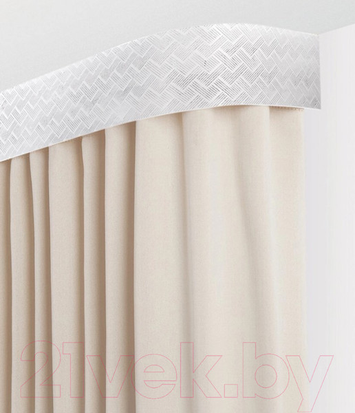 Изображение товара Карниз для штор LEGRAND Кант 7см 3.6м 2р / 58114493 (светло-серый)