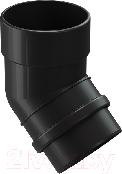 Изображение товара Колено трубы водосточной Docke Lux 45 градусов PVLA-1245 (карбон)