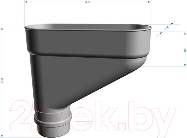 Изображение товара Коллектор водостока Docke Lux PVLL-1044 (пломбир)