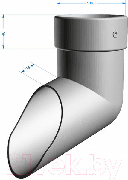 Изображение товара Слив трубы водосточной Docke Lux PVLN-1086 (графит)