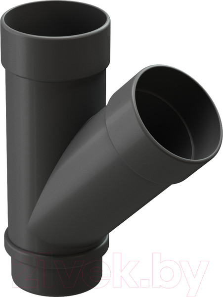Изображение товара Тройник трубы водосточной Docke Lux 45 градусов PVLE-1086 (графит)