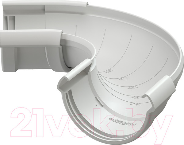 Изображение товара Угол желоба Docke Lux 60-160 Градусов PVLR-1044 (пломбир)
