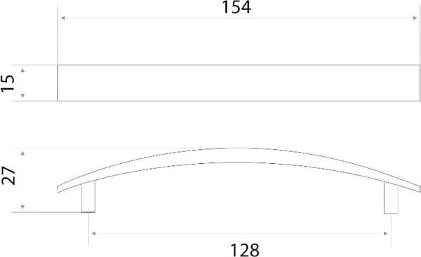 Изображение товара Ручка для мебели Trodos ZY-9А 128мм сплав ЦАМ 63г (никель)