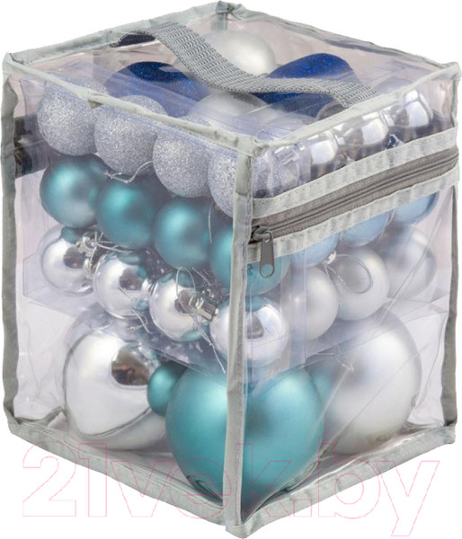 Изображение товара Набор шаров новогодних Magic Time Ассорти синее / 81052 (33шт)