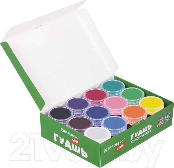 Изображение товара Гуашь Brauberg Kids / 192369 (12цв)