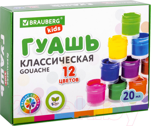 Изображение товара Гуашь Brauberg Kids / 192369 (12цв)