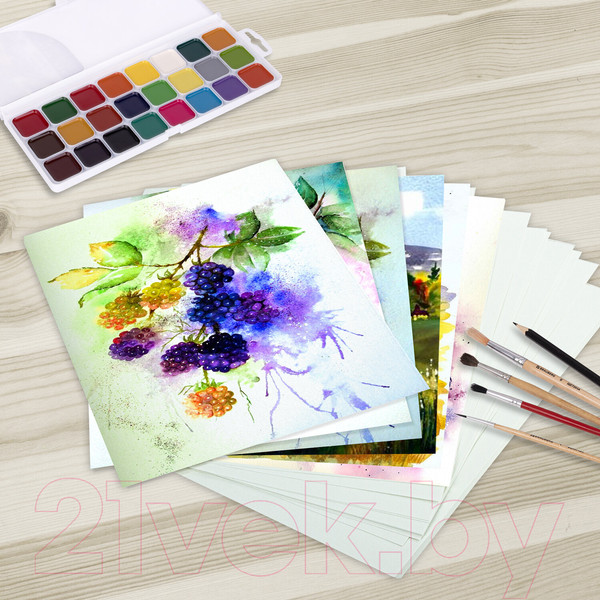 Изображение товара Набор бумаги для рисования Brauberg Art Classic. Город / 114400 (20л)