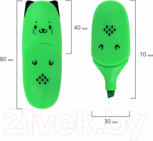 Изображение товара Набор маркеров Brauberg Kids. Cute Cats. Neon / 152435 (6цв)