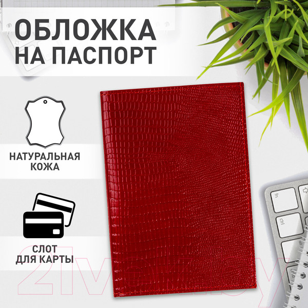 Изображение товара Обложка на паспорт Brauberg 238190 (красный)