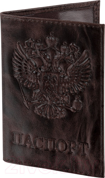 Изображение товара Обложка на паспорт Brauberg 3D герб / 238194 (темно-коричневый)