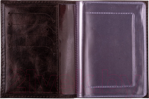 Изображение товара Обложка для автодокументов Brauberg 3D герб / 238195 (темно-коричневый)