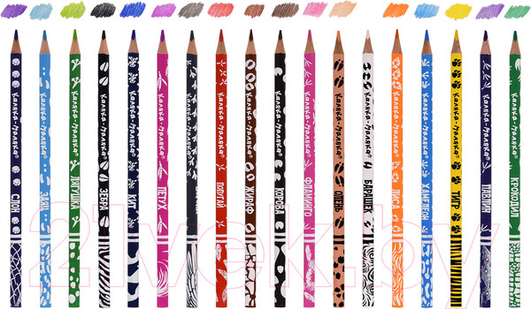 Изображение товара Набор цветных карандашей Каляка-Маляка Зоопарк / КТПКМ18 (18цв)