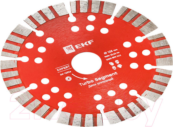 Изображение товара Отрезной диск алмазный EKF Turbo Segment dd-125ts