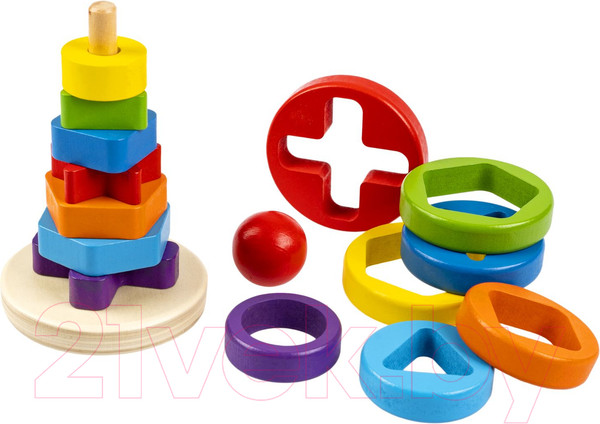 Изображение товара Развивающий игровой набор Bondibon Пирамидка IQ-сортер / ВВ5765