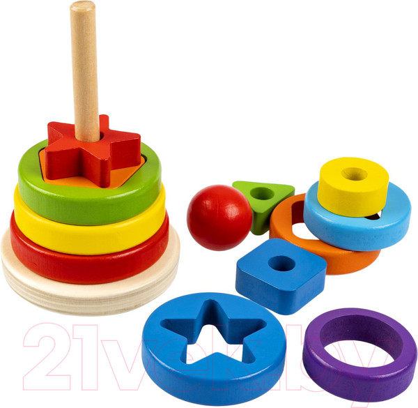 Изображение товара Развивающий игровой набор Bondibon Пирамидка IQ-сортер / ВВ5765