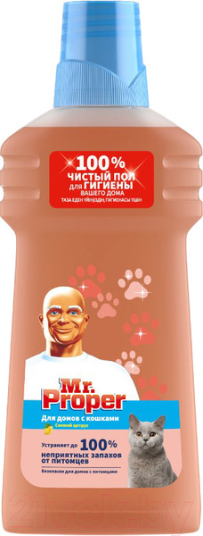 Изображение товара Чистящее средство для пола Mr.Proper Для домов с Котами Свежий цитрус (500мл)