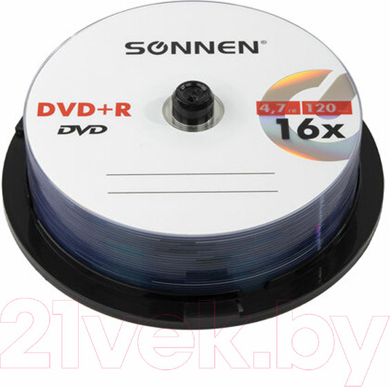 Изображение товара Набор дисков DVD-R Sonnen 4.7GB 16x (25шт)